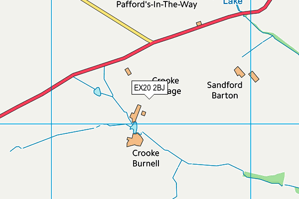 EX20 2BJ map - OS VectorMap District (Ordnance Survey)