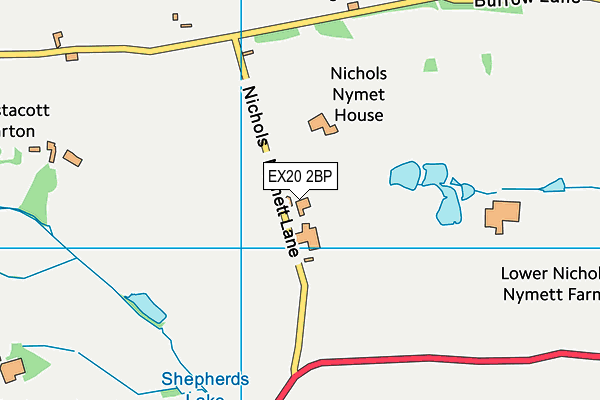 EX20 2BP map - OS VectorMap District (Ordnance Survey)