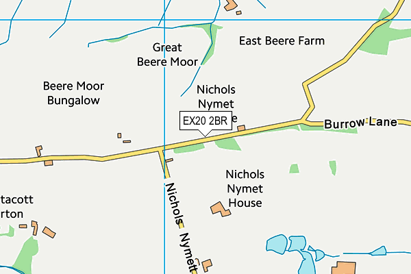 EX20 2BR map - OS VectorMap District (Ordnance Survey)