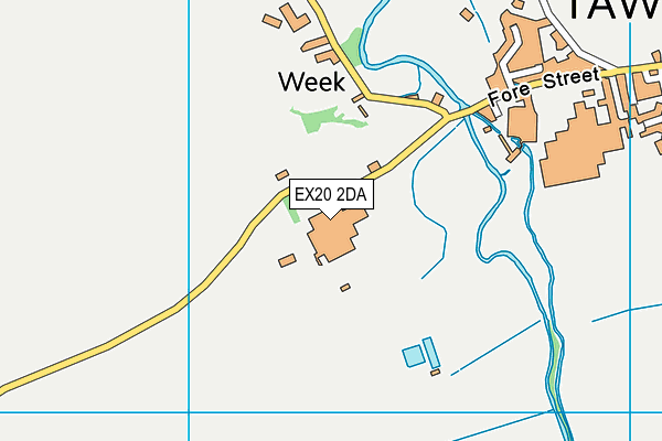 EX20 2DA map - OS VectorMap District (Ordnance Survey)