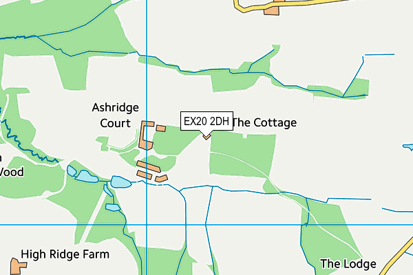 EX20 2DH map - OS VectorMap District (Ordnance Survey)