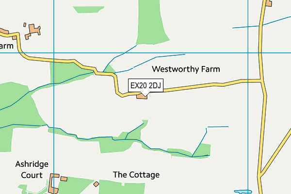 EX20 2DJ map - OS VectorMap District (Ordnance Survey)