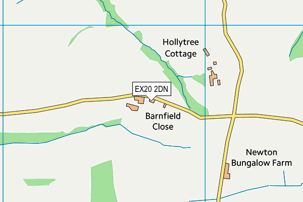 EX20 2DN map - OS VectorMap District (Ordnance Survey)