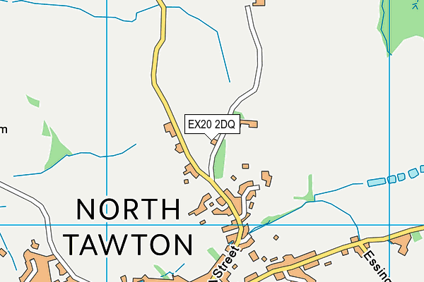 EX20 2DQ map - OS VectorMap District (Ordnance Survey)