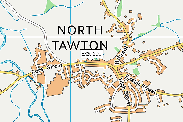 EX20 2DU map - OS VectorMap District (Ordnance Survey)