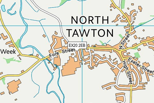 EX20 2EB map - OS VectorMap District (Ordnance Survey)