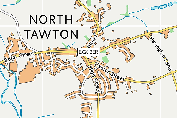 EX20 2ER map - OS VectorMap District (Ordnance Survey)