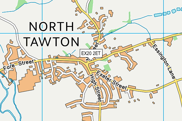 EX20 2ET map - OS VectorMap District (Ordnance Survey)