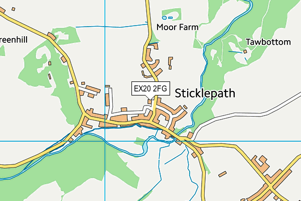 EX20 2FG map - OS VectorMap District (Ordnance Survey)