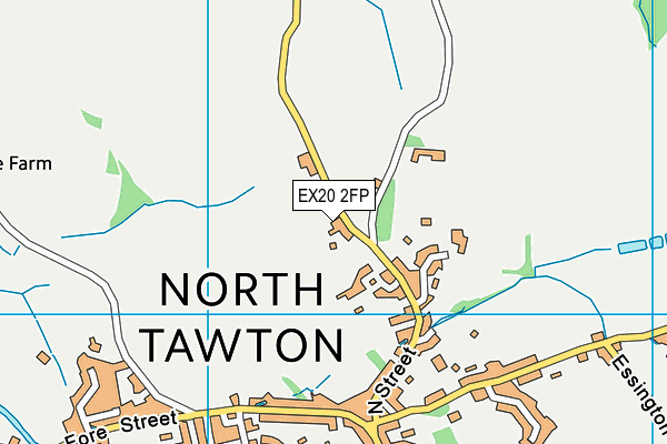 EX20 2FP map - OS VectorMap District (Ordnance Survey)