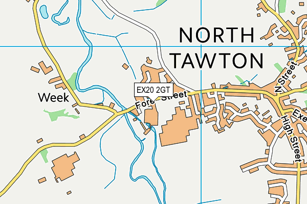 EX20 2GT map - OS VectorMap District (Ordnance Survey)