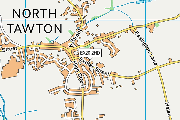 EX20 2HD map - OS VectorMap District (Ordnance Survey)