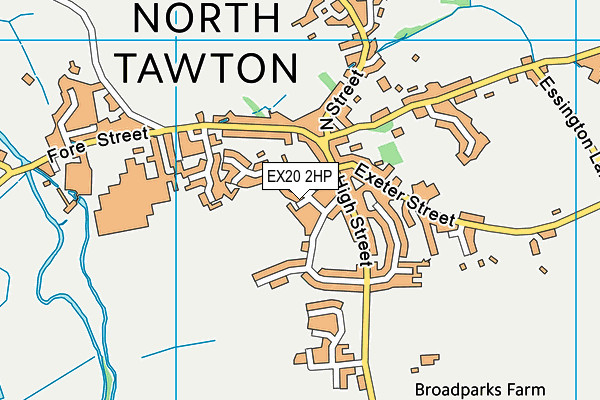 EX20 2HP map - OS VectorMap District (Ordnance Survey)