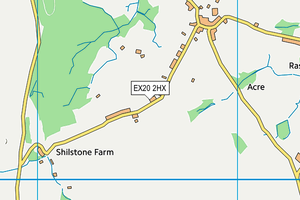 EX20 2HX map - OS VectorMap District (Ordnance Survey)