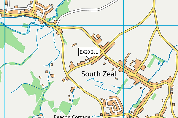 EX20 2JL map - OS VectorMap District (Ordnance Survey)