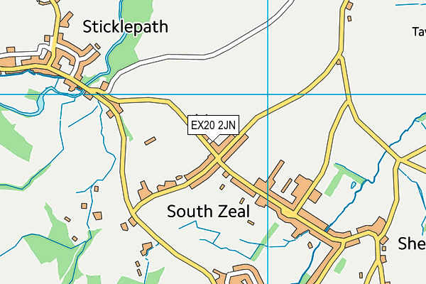 EX20 2JN map - OS VectorMap District (Ordnance Survey)