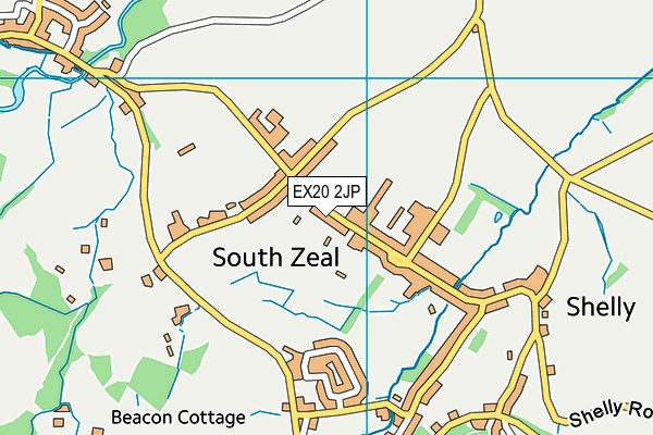 EX20 2JP map - OS VectorMap District (Ordnance Survey)