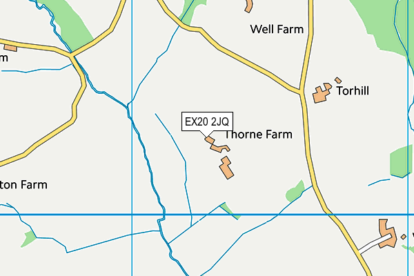 EX20 2JQ map - OS VectorMap District (Ordnance Survey)