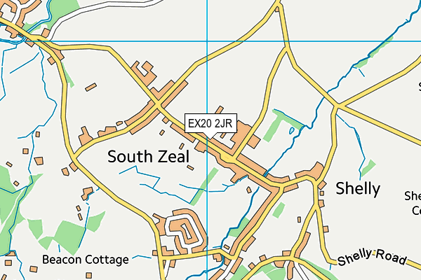 EX20 2JR map - OS VectorMap District (Ordnance Survey)