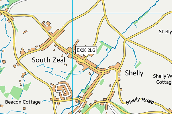 South Tawton Primary School map (EX20 2LG) - OS VectorMap District (Ordnance Survey)