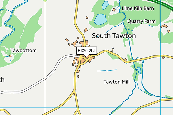 EX20 2LJ map - OS VectorMap District (Ordnance Survey)