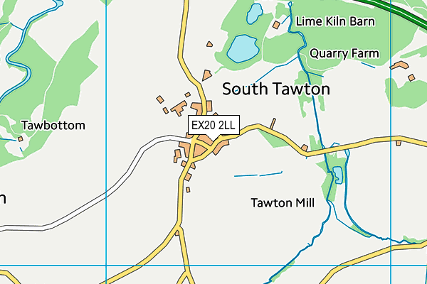 EX20 2LL map - OS VectorMap District (Ordnance Survey)