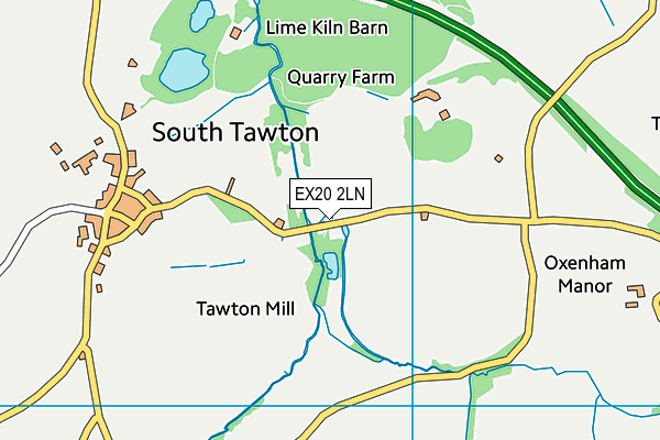 EX20 2LN map - OS VectorMap District (Ordnance Survey)