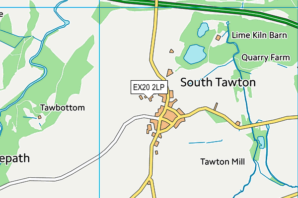 EX20 2LP map - OS VectorMap District (Ordnance Survey)