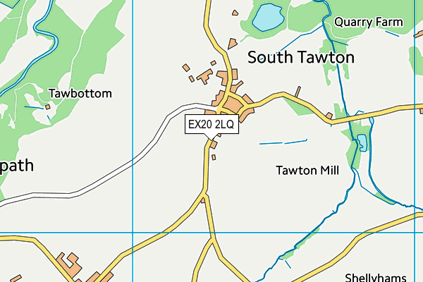 EX20 2LQ map - OS VectorMap District (Ordnance Survey)