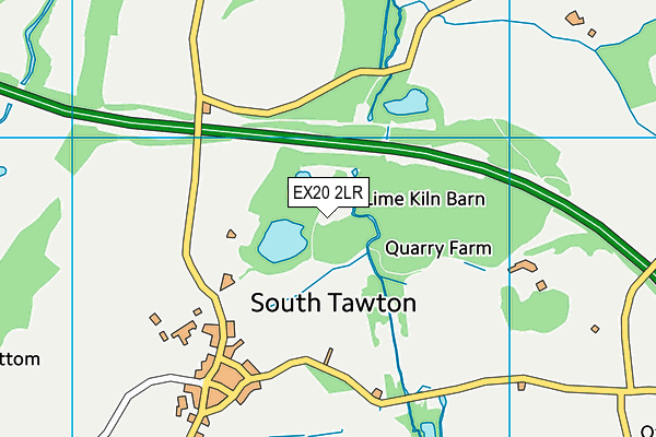 EX20 2LR map - OS VectorMap District (Ordnance Survey)