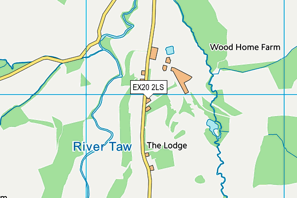 EX20 2LS map - OS VectorMap District (Ordnance Survey)