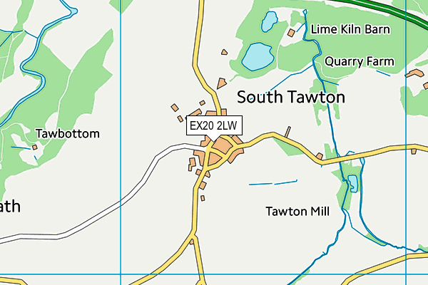 EX20 2LW map - OS VectorMap District (Ordnance Survey)