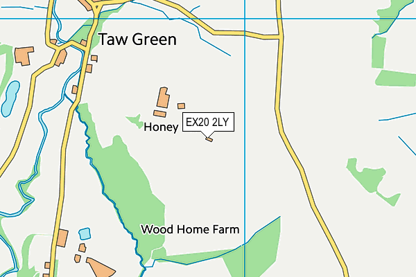 EX20 2LY map - OS VectorMap District (Ordnance Survey)