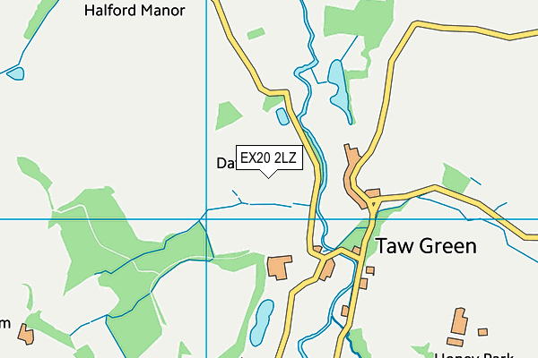 EX20 2LZ map - OS VectorMap District (Ordnance Survey)