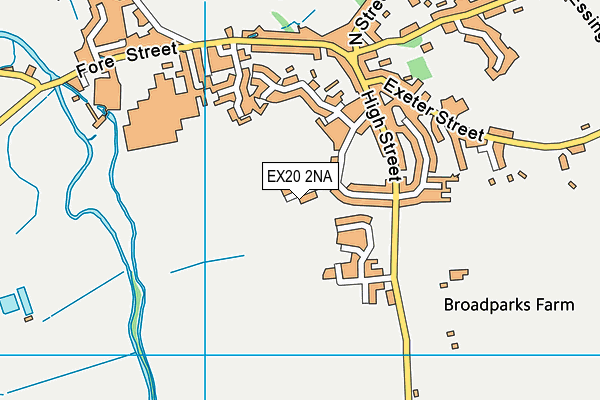 EX20 2NA map - OS VectorMap District (Ordnance Survey)