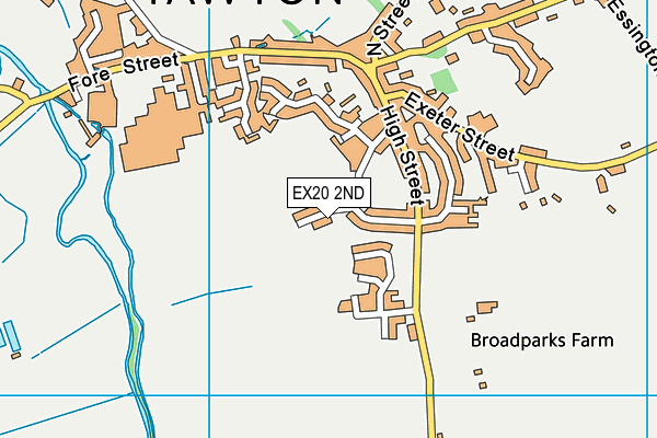 EX20 2ND map - OS VectorMap District (Ordnance Survey)