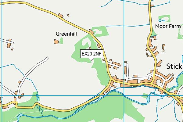 EX20 2NF map - OS VectorMap District (Ordnance Survey)