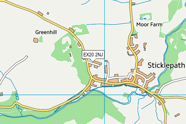 EX20 2NJ map - OS VectorMap District (Ordnance Survey)