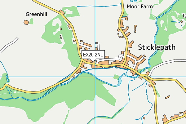 EX20 2NL map - OS VectorMap District (Ordnance Survey)