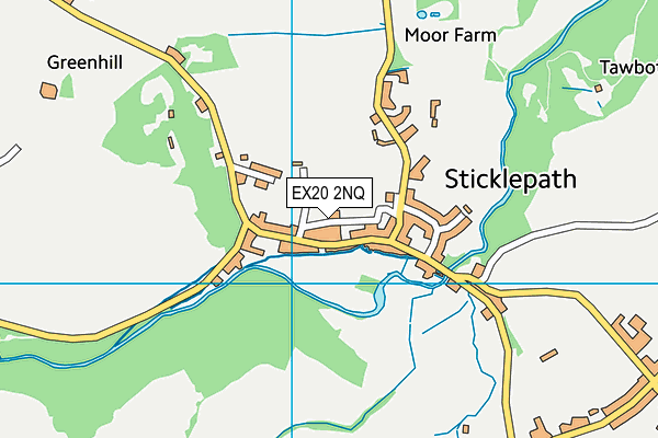 EX20 2NQ map - OS VectorMap District (Ordnance Survey)