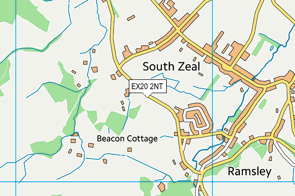 EX20 2NT map - OS VectorMap District (Ordnance Survey)