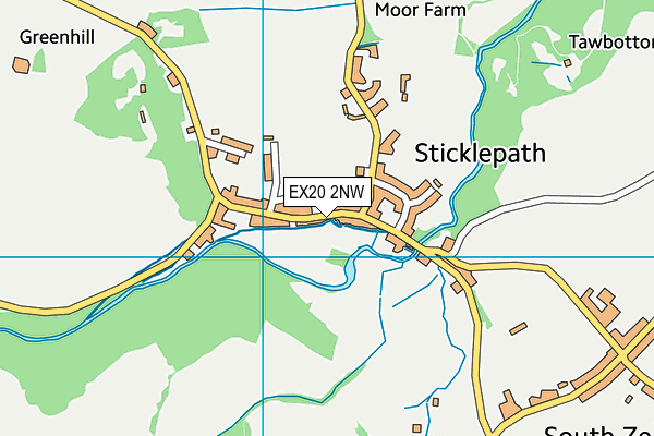 EX20 2NW map - OS VectorMap District (Ordnance Survey)