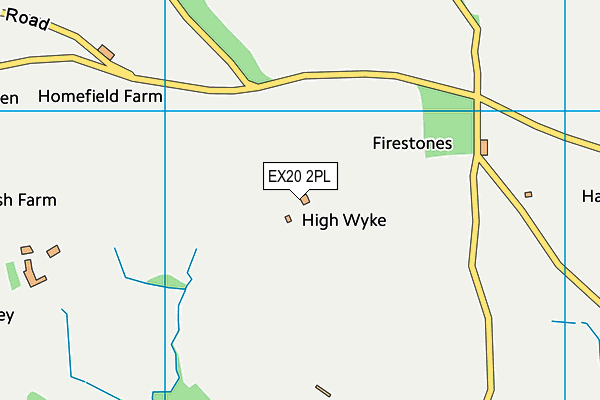 EX20 2PL map - OS VectorMap District (Ordnance Survey)