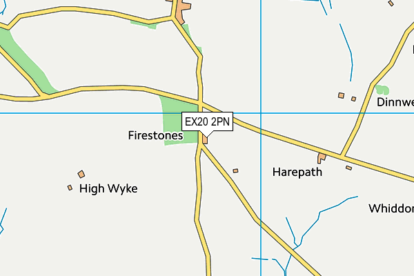 EX20 2PN map - OS VectorMap District (Ordnance Survey)