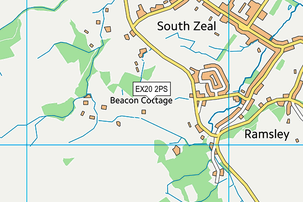 EX20 2PS map - OS VectorMap District (Ordnance Survey)