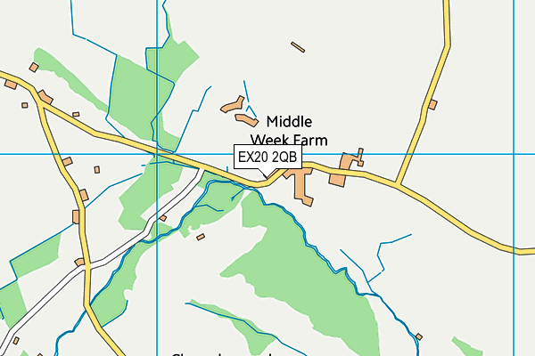 EX20 2QB map - OS VectorMap District (Ordnance Survey)