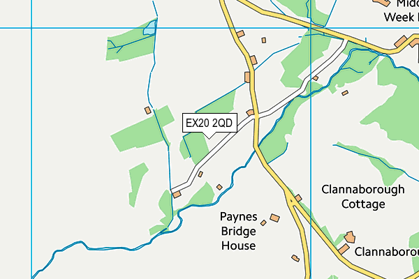 EX20 2QD map - OS VectorMap District (Ordnance Survey)