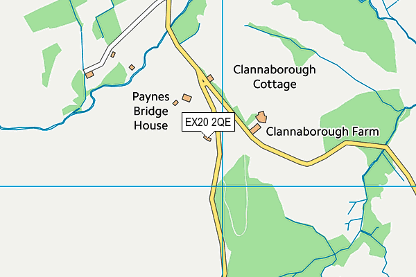 EX20 2QE map - OS VectorMap District (Ordnance Survey)