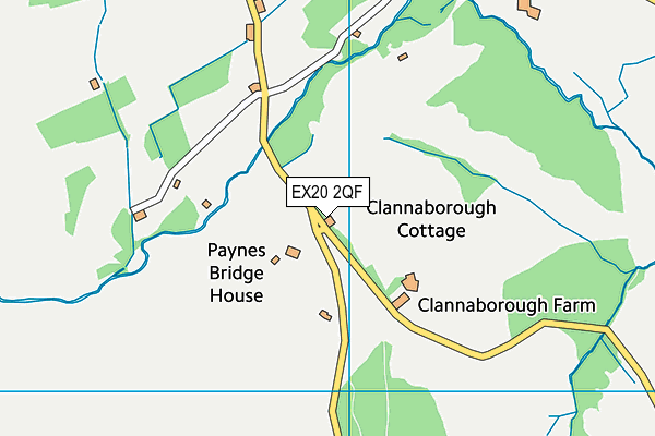 EX20 2QF map - OS VectorMap District (Ordnance Survey)