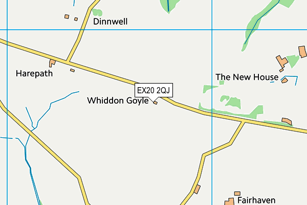 EX20 2QJ map - OS VectorMap District (Ordnance Survey)